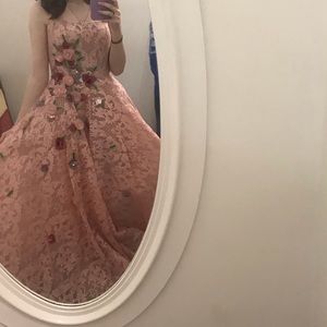 Beautiful Sherri Hill floral ballgown prom dress